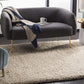 Beige Solid Microfiber Shaggy Rug