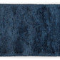 Blue Solid Microfiber&Silk Shaggy Rug