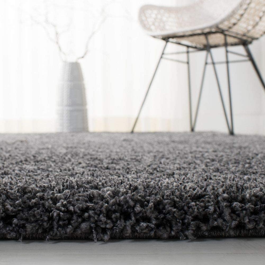 Grey Fluffy Shaggy Rug