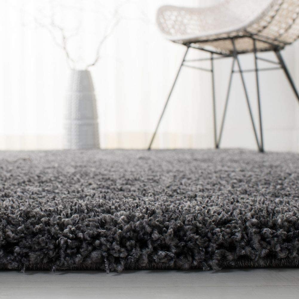 Grey Fluffy Rug