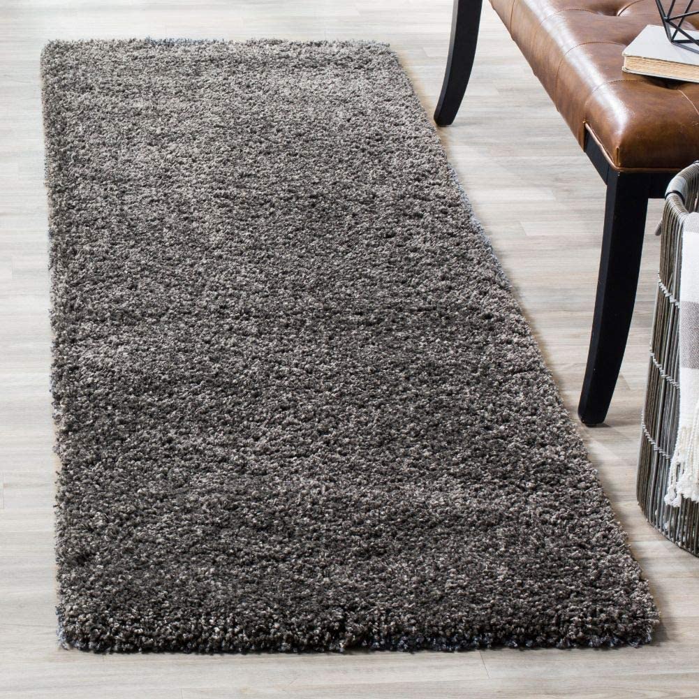 Grey Fluffy Rug