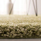 Green Solid Microfiber Shaggy Rug