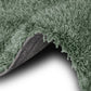 Green Solid Microfiber&Silk Shaggy Rug