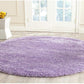 Lilac Solid Microfiber Shaggy Rug