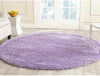 Lilac Solid Microfiber Shaggy Rug