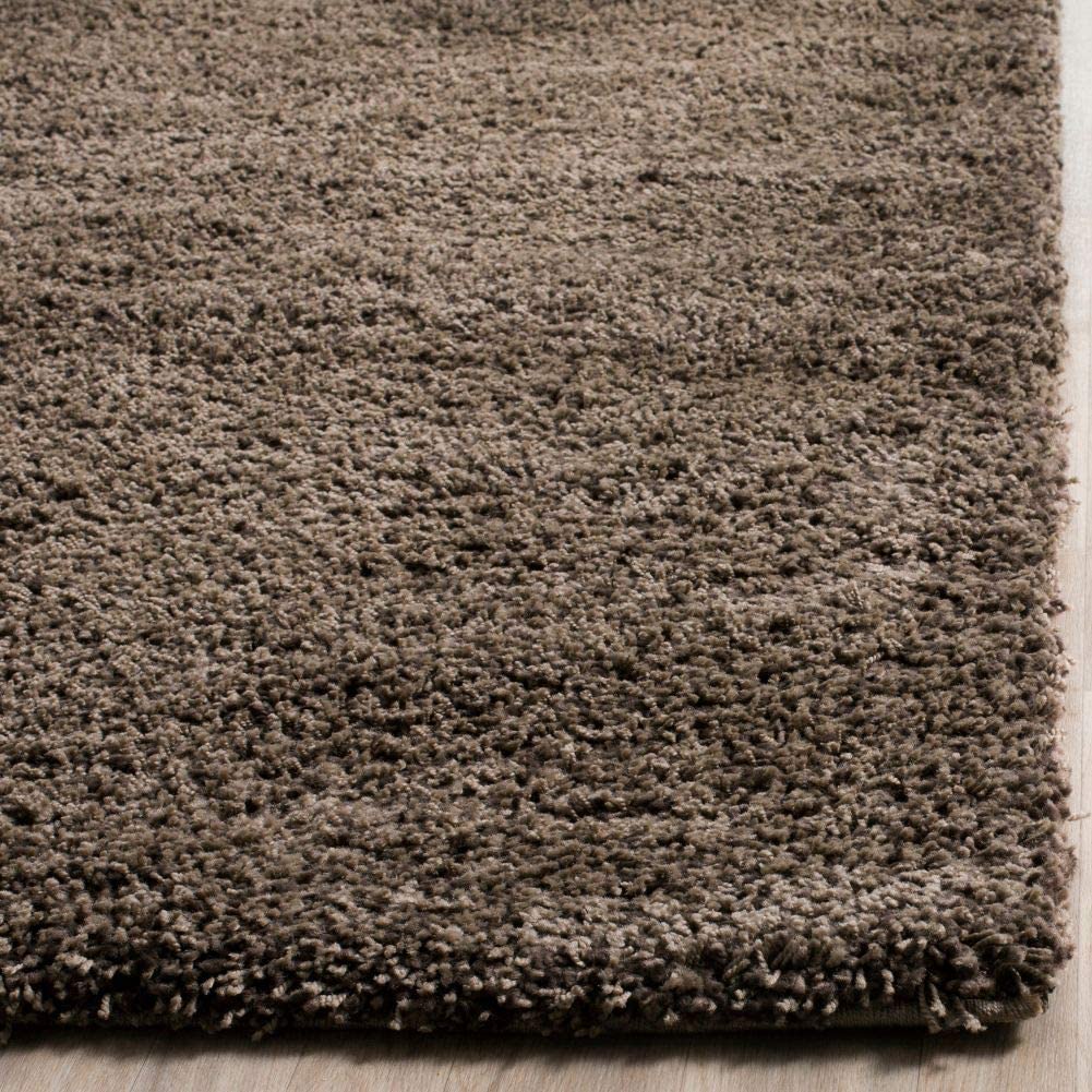 Mushroom Solid Microfiber Shaggy Rug