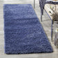 Periwinkle Solid Microfiber Shaggy Rug