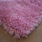 Pink Solid Microfiber&Silk Shaggy Rug