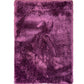 Purple Solid Microfiber&Silk Shaggy Rug