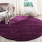 Purple Solid Microfiber Shaggy Rug