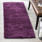 Purple Solid Microfiber Shaggy Rug