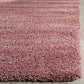 Rose Solid Microfiber Shaggy Rug