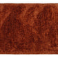 Rust Solid Microfiber&Silk Shaggy Rug