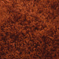 Rust Solid Microfiber&Silk Shaggy Rug