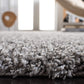 Silver Solid Microfiber Shaggy Rug