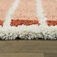 White Pink Modern Microfiber Shaggy Rug