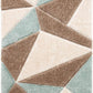 Aqua Brown 3D Microfiber&Silk Shaggy Rug