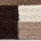 Brown Multicolor Microfiber Shaggy Rug