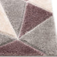 Grey Cream 3D Microfiber&Silk Shaggy Rug