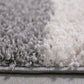 Grey White Multicolor Microfiber Shaggy Rug