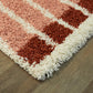 White Pink Modern Microfiber Shaggy Rug