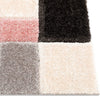 Pink Grey 3D Microfiber&Silk Shaggy Rug