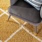 Yellow Ivory Diamond Trellis Microfiber Shaggy Rug