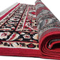 Red Traditional Washable Polyester Carpet