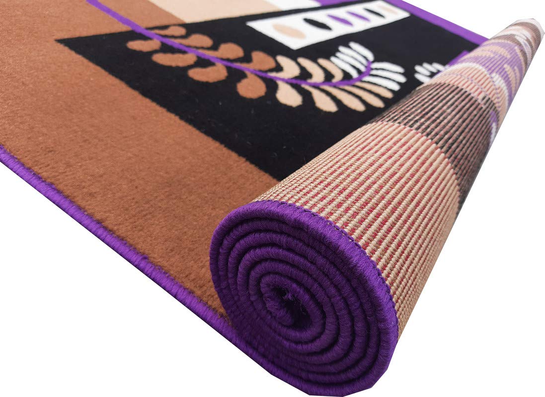 Purple Washable Polyester Carpet