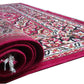 Red Traditional Washable Polyester Carpet