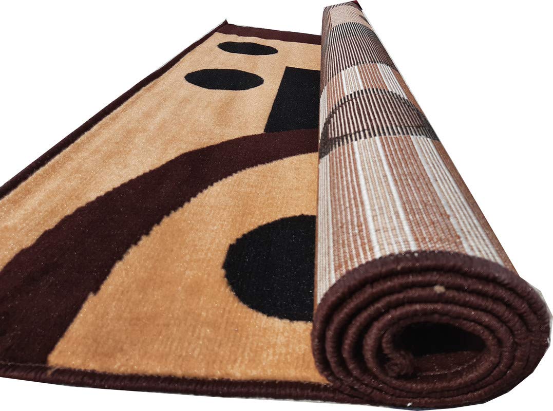 Brown Washable Polyester Carpet