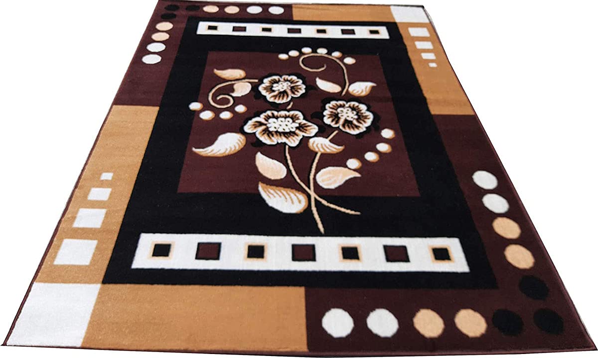 Brown Washable Polyester Carpet