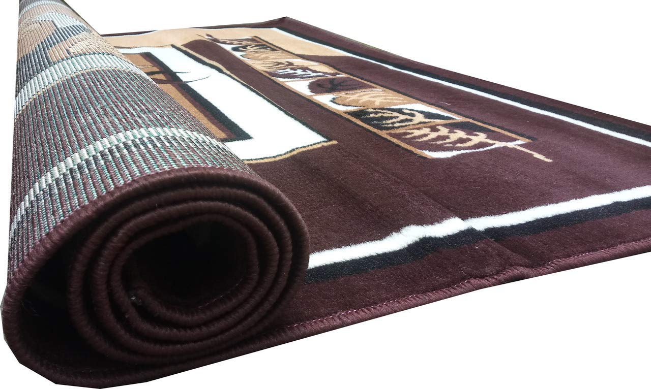 Brown Washable Polyester Carpet