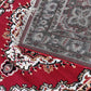 Red Traditional Washable Polyester Carpet