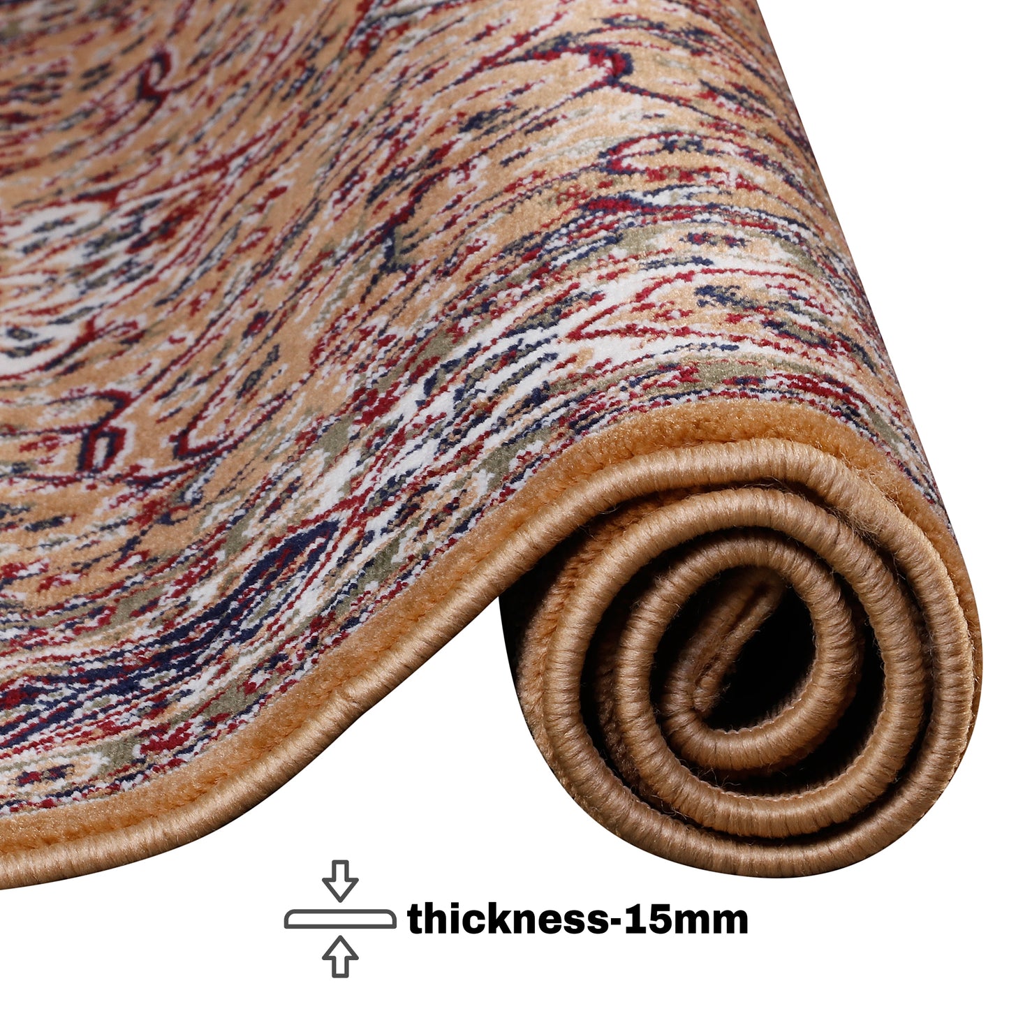 Brown Non-Slip Washable Acrylic Carpet